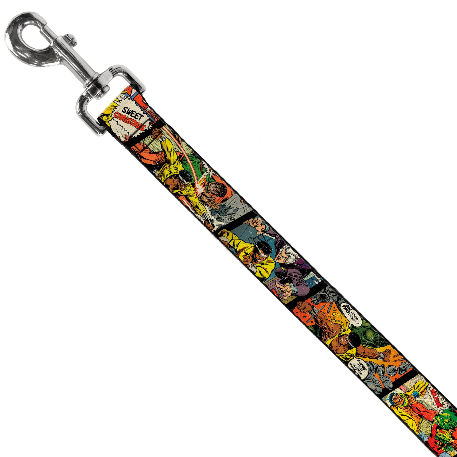 Dog Leash - 5-Classic Luke Cage Comic Scene Blocks Dog Leashes Marvel Comics