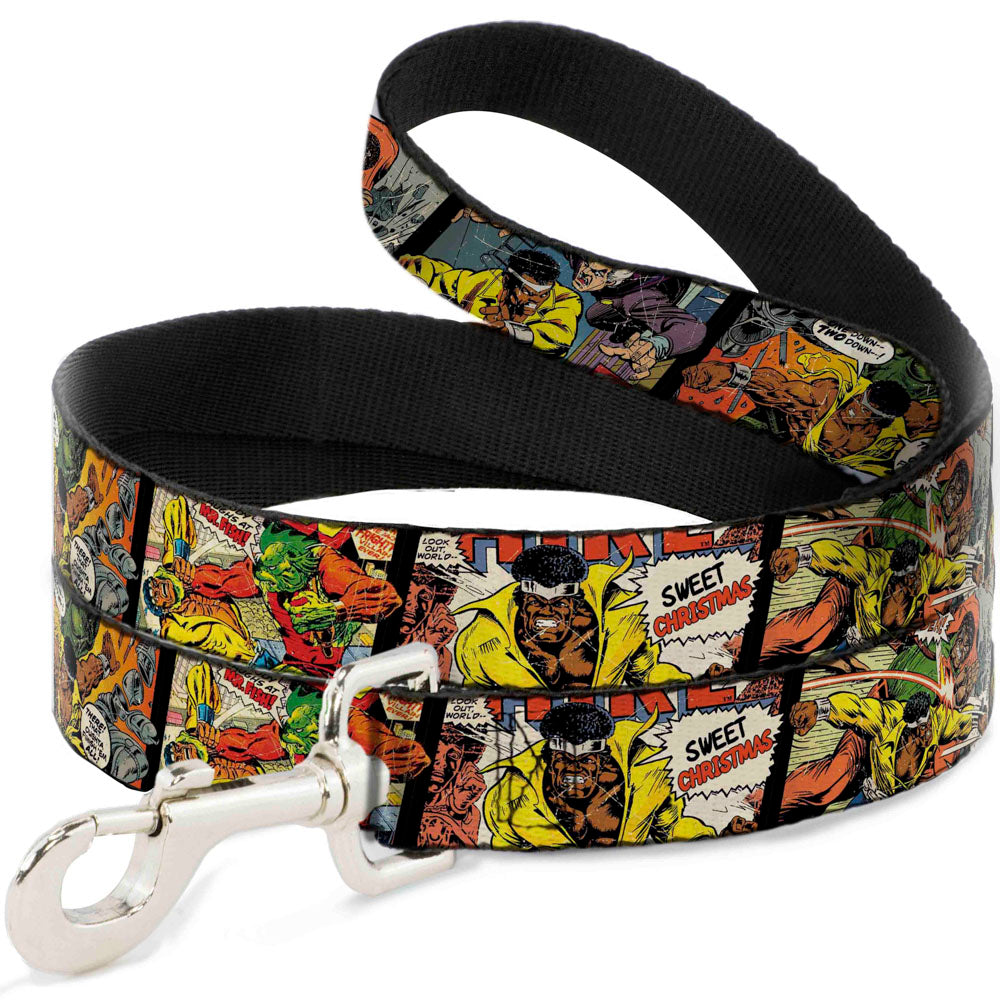 Dog Leash - 5-Classic Luke Cage Comic Scene Blocks Dog Leashes Marvel Comics