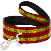 Dog Leash - Doctor Strange Eye of Agamotto Stripe Red/Gold/Black Dog Leashes Marvel Comics