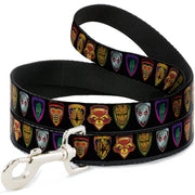 Dog Leash - Guardians of the Galaxy Badge/5-Character Icons Black/Multi Color Dog Leashes Marvel Comics