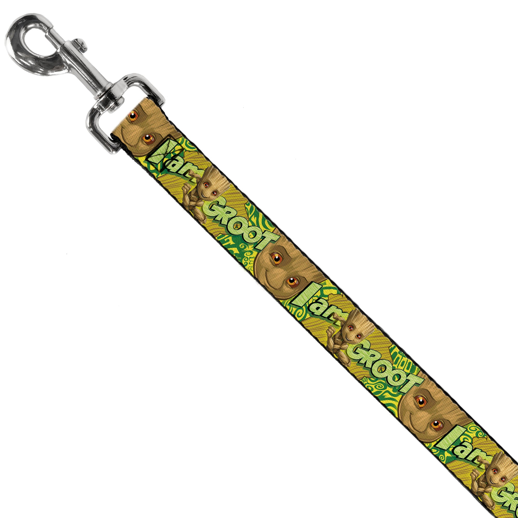 Dog Leash - Baby Groot Pose/Face I AM GROOT Browns/Greens/Yellows Dog Leashes Marvel Comics