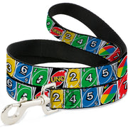 Dog Leash - UNO Cards Lineup Stack Multi Color Dog Leashes UNO