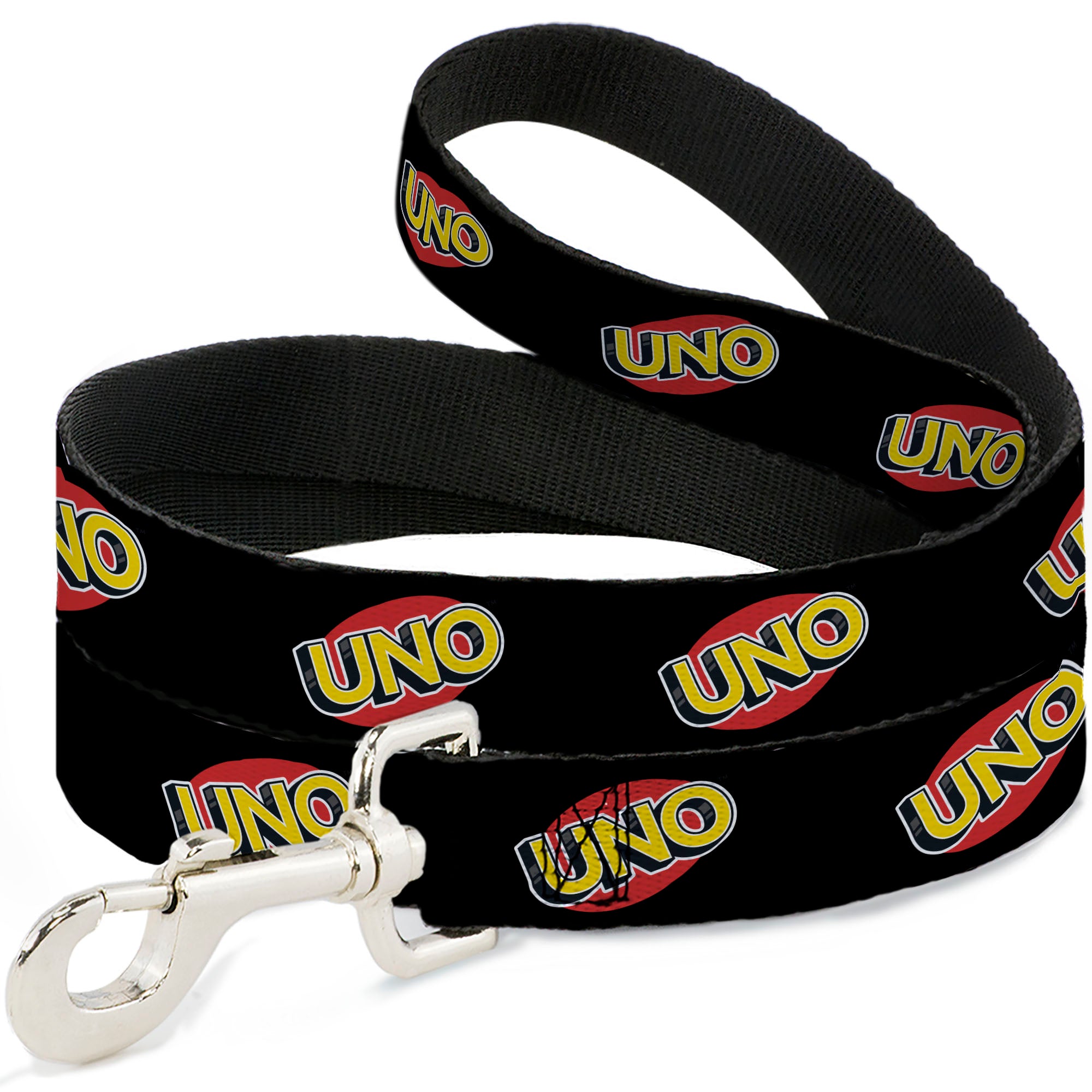 Dog Leash - UNO Game Logo Black/Red/Yellow Dog Leashes UNO