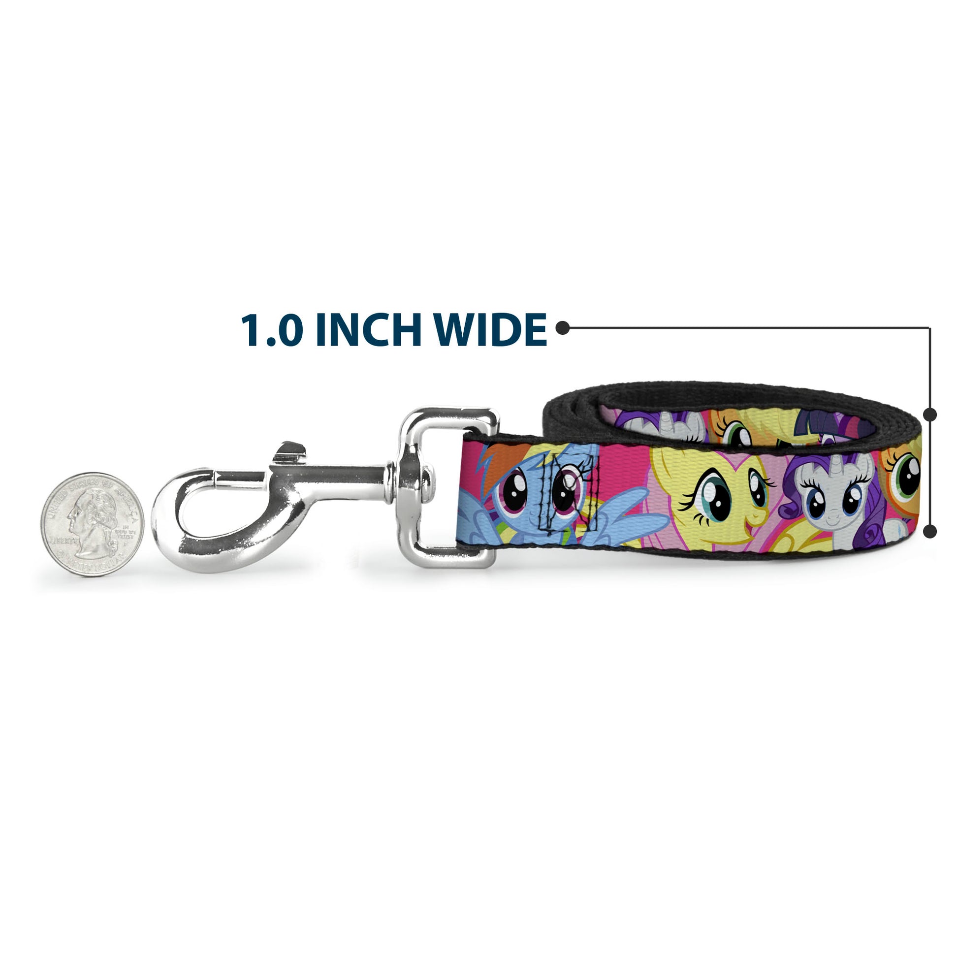 Dog Leash - My Little Pony Mane Six Eye Expressions Close-Up Multi Color Dog Leashes My Little Pony