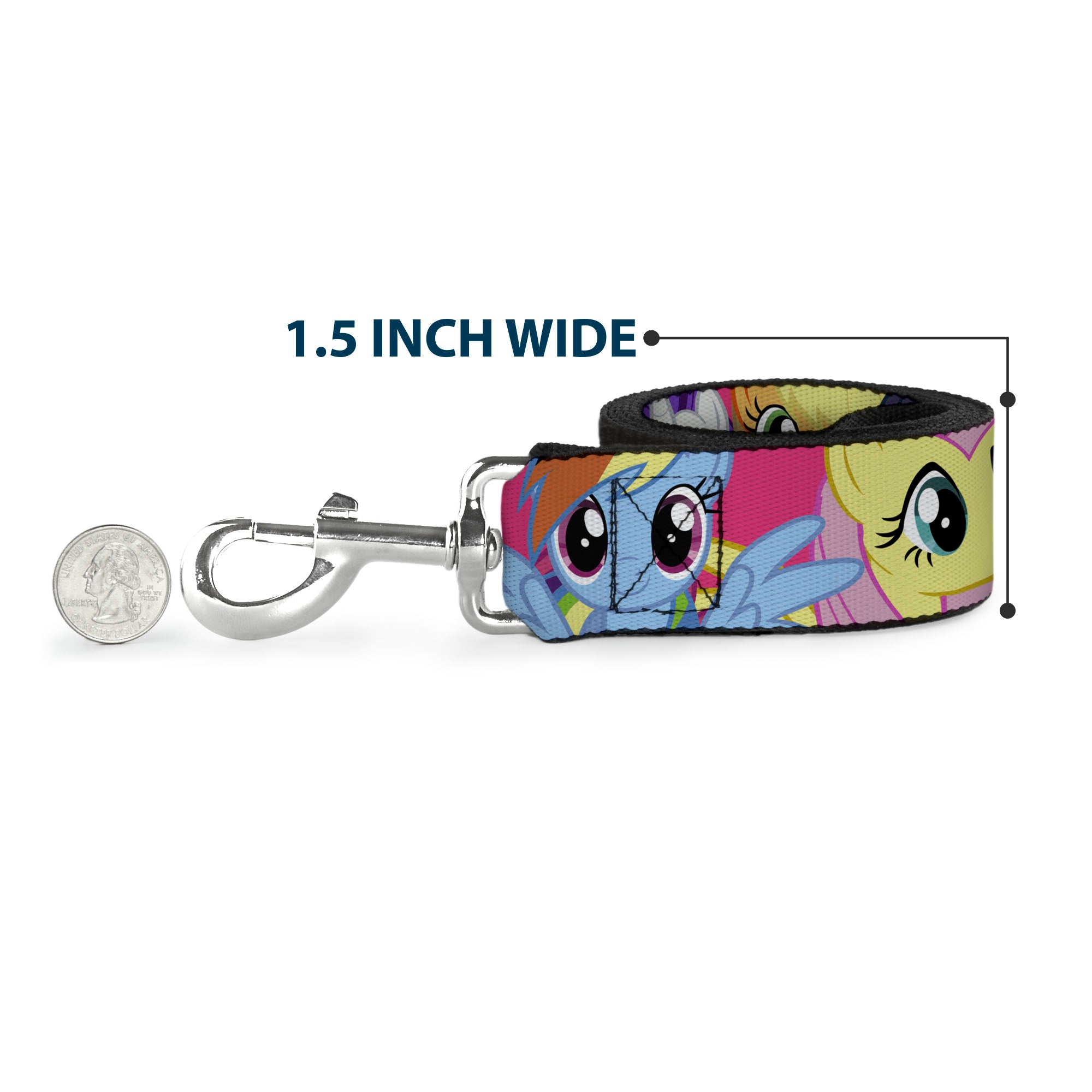 Dog Leash - My Little Pony Mane Six Eye Expressions Close-Up Multi Color Dog Leashes My Little Pony