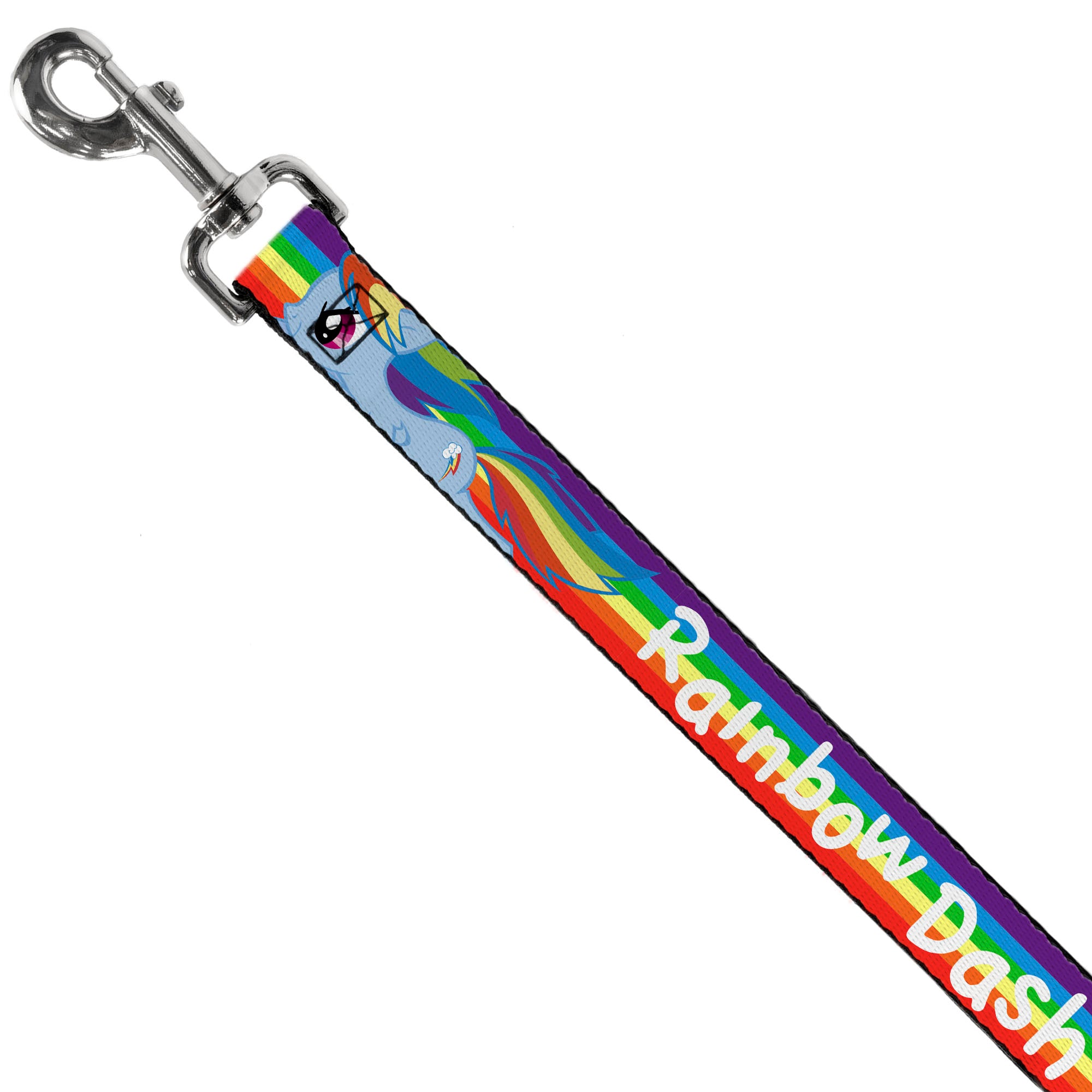Dog Leash - RAINBOW DASH Text and Poses Rainbow Streak