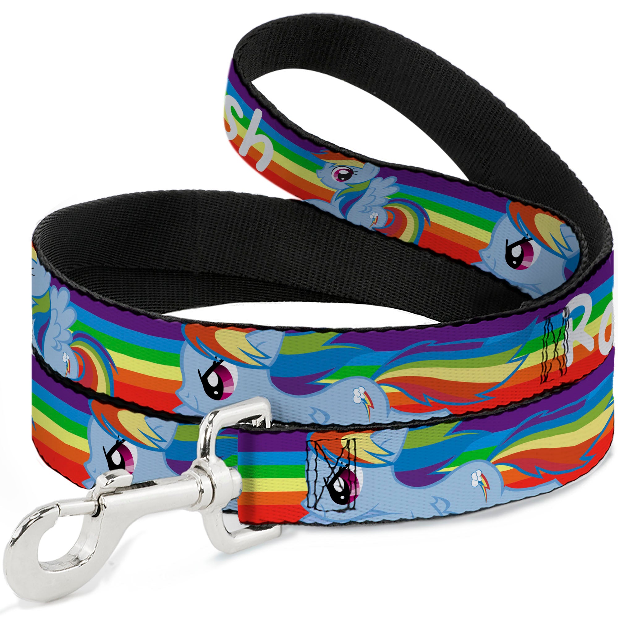 Dog Leash - RAINBOW DASH Text and Poses Rainbow Streak