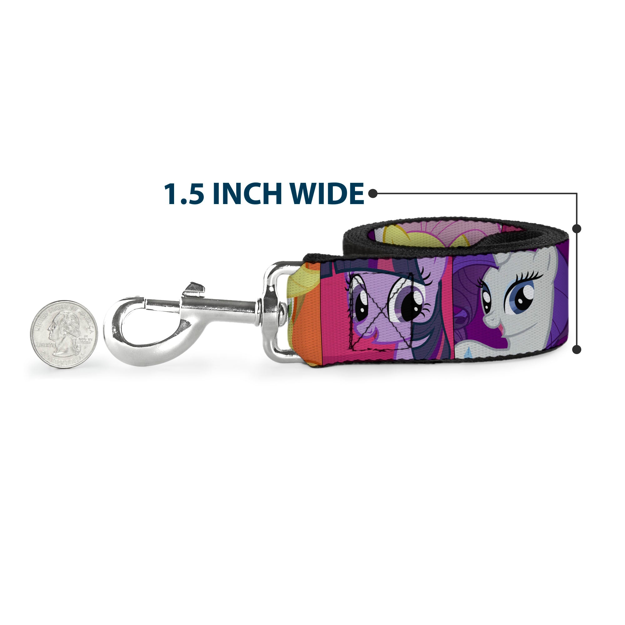 Dog Leash - My Little Pony Mane Six Ponies Expressions Blocks Multi Color Dog Leashes My Little Pony