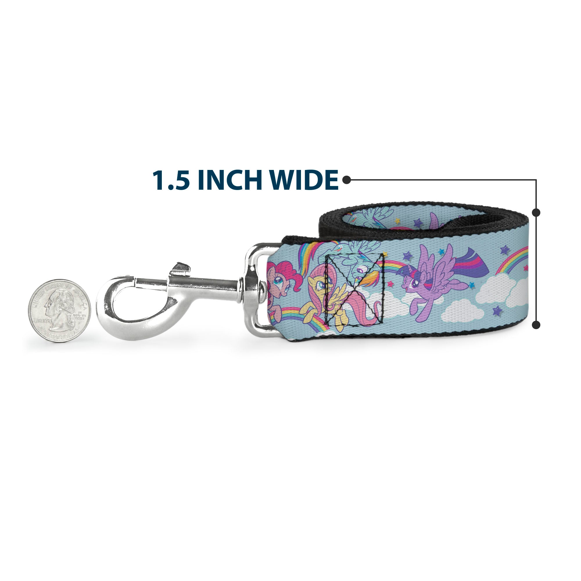 Dog Leash - My Little Pony Four Ponies and Rainbows Multi Pastel