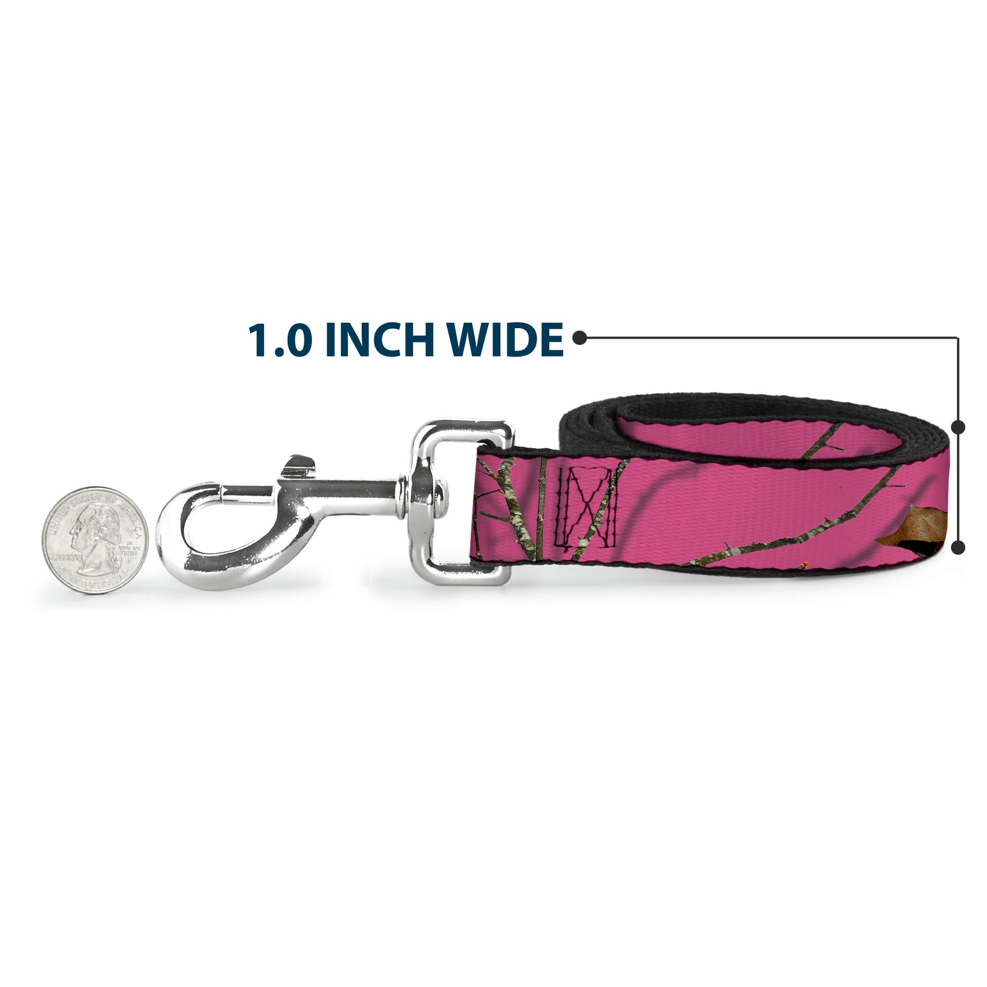 Dog Leash - Mossy Oak Country Roots Camo Fuchsia Dog Leashes Mossy Oak