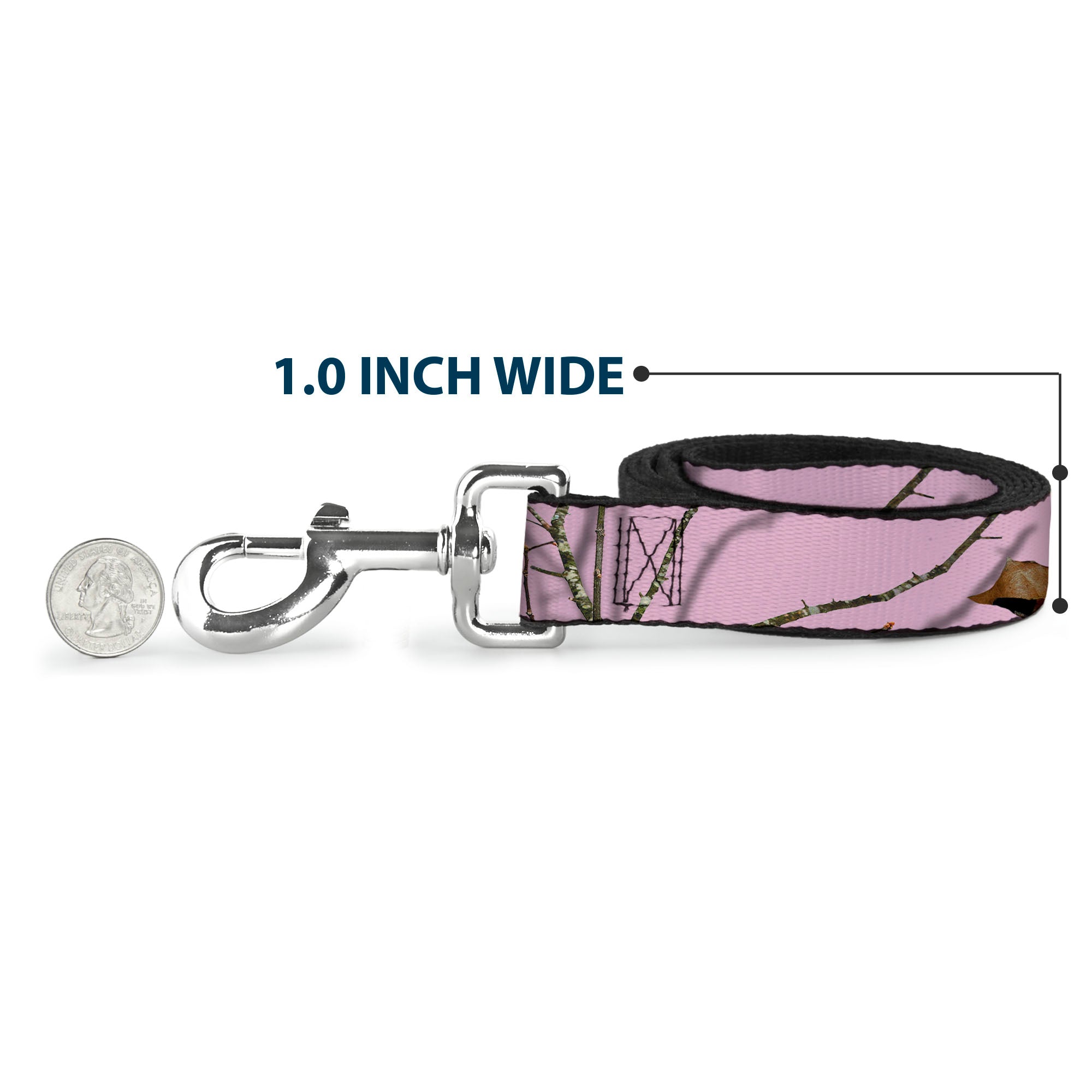 Dog Leash - Mossy Oak Country Roots Camo Baby Pink Dog Leashes Mossy Oak
