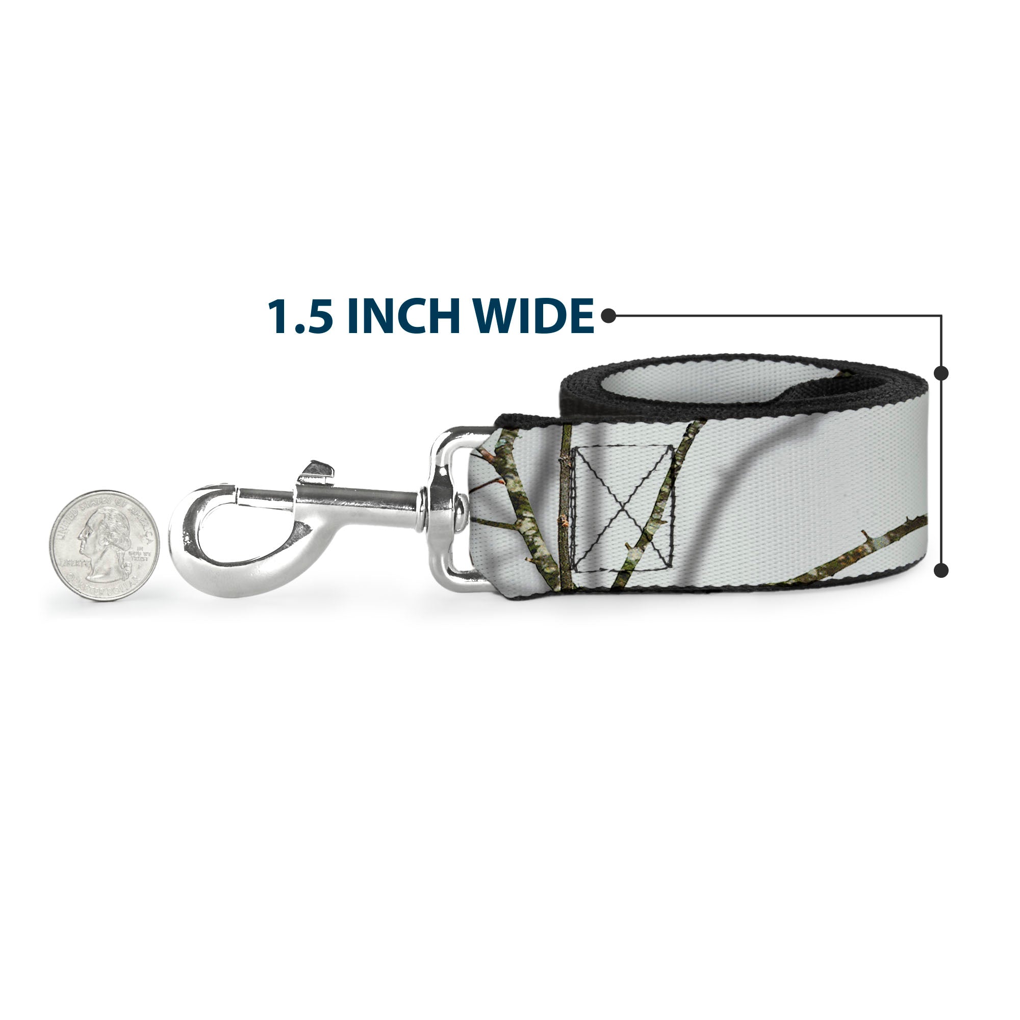 Dog Leash - Mossy Oak Country Roots Snowdrift Camo White Dog Leashes Mossy Oak