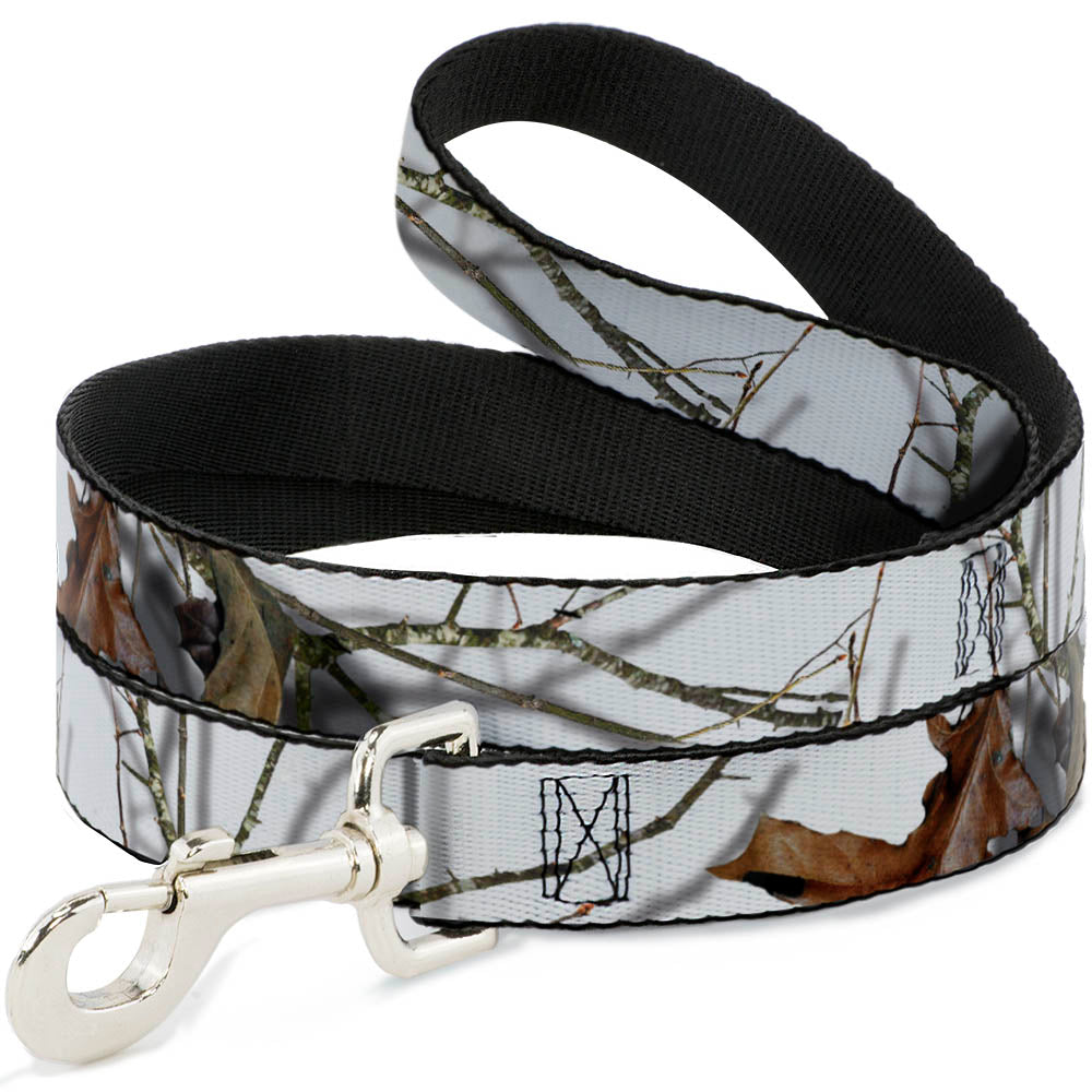 Dog Leash - Mossy Oak Country Roots Snowdrift Camo White Dog Leashes Mossy Oak