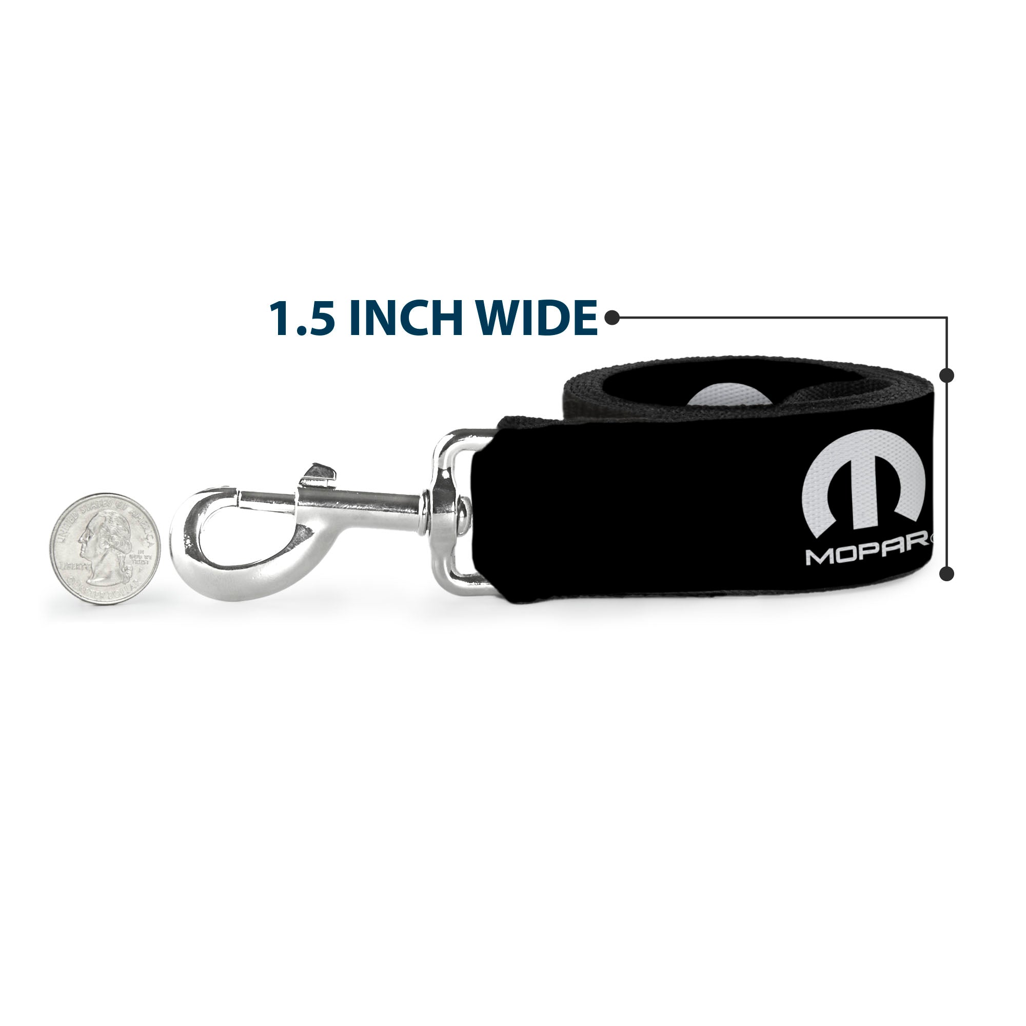 Dog Leash - MOPAR Logo Repeat Black/White Dog Leashes Mopar