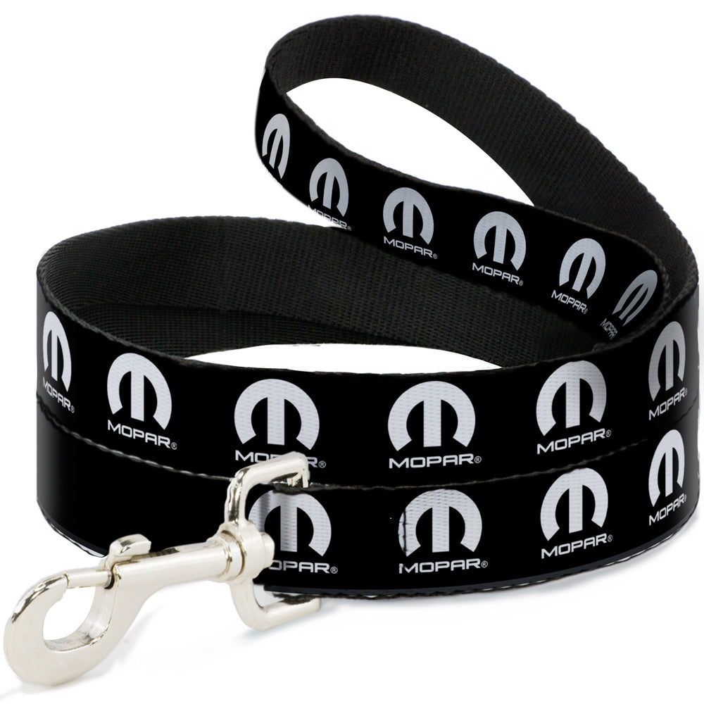 Dog Leash - MOPAR Logo Repeat Black/White Dog Leashes Mopar