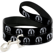 Dog Leash - MOPAR Logo Repeat Black/Silver Gradient Dog Leashes Mopar