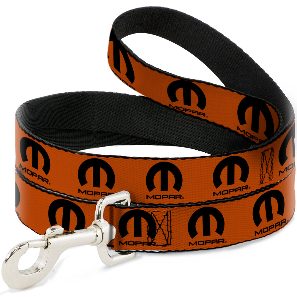 Dog Leash - MOPAR Logo Repeat Orange/Black Dog Leashes Mopar