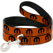Dog Leash - MOPAR Logo Repeat Orange/Black Dog Leashes Mopar