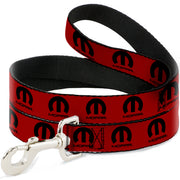 Dog Leash - MOPAR Logo Repeat Red/Black Dog Leashes Mopar