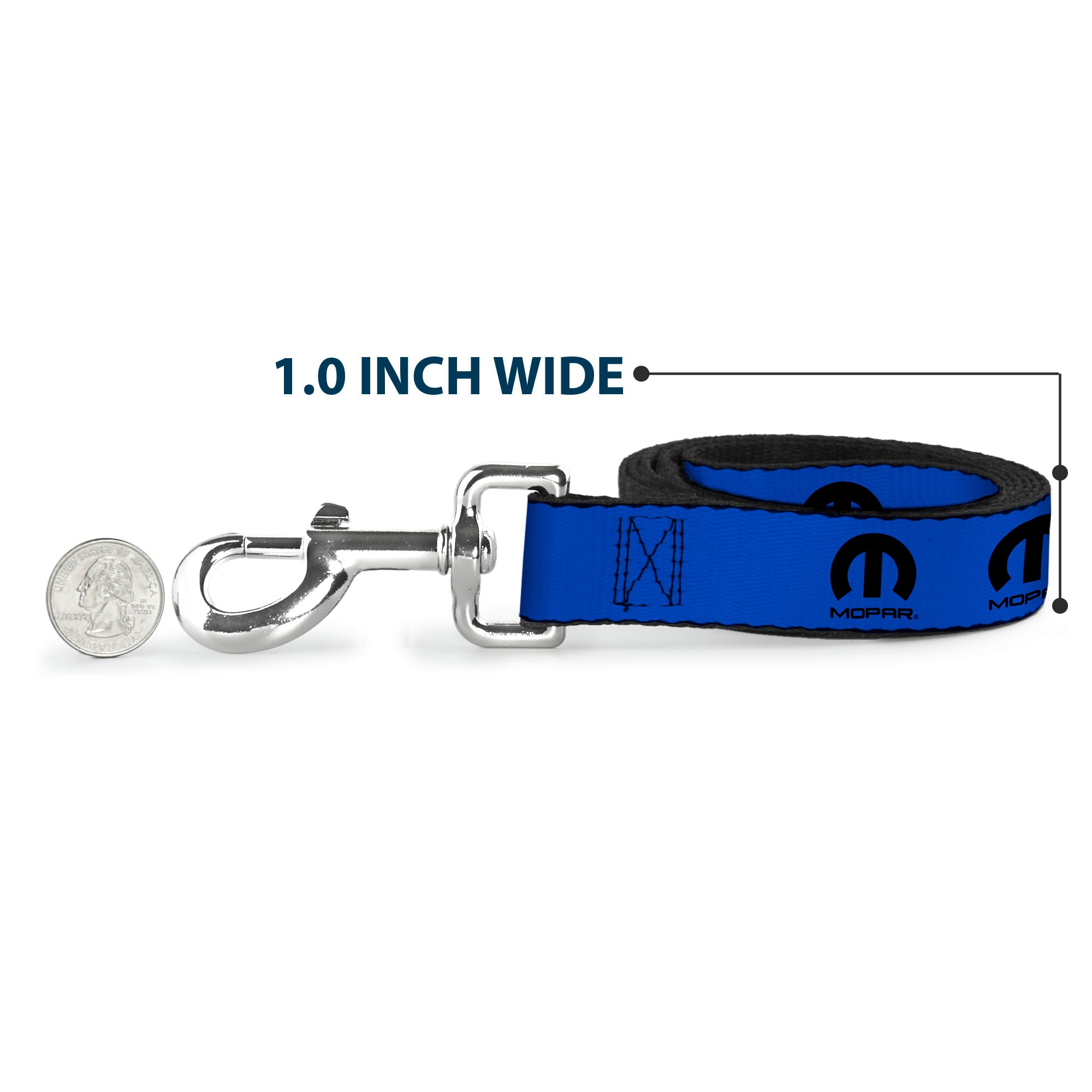 Dog Leash - MOPAR Logo Repeat Blue/Black Dog Leashes Mopar