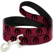 Dog Leash - MOPAR Logo Repeat Fuchsia/Black Dog Leashes Mopar