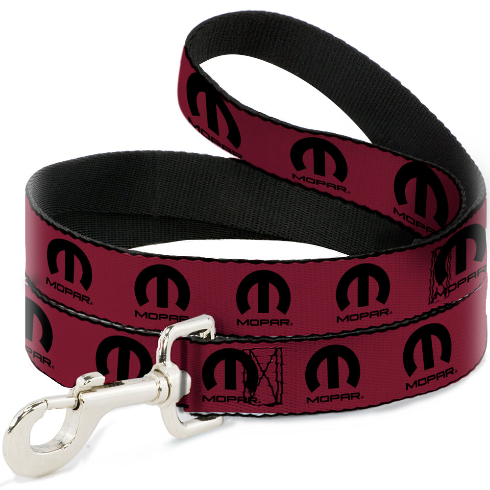Dog Leash - MOPAR Logo Repeat Fuchsia/Black Dog Leashes Mopar