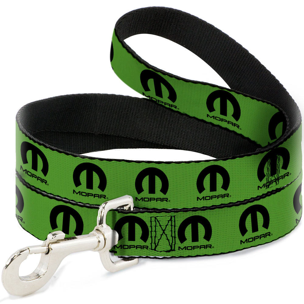 Dog Leash - MOPAR Logo Repeat Green/Black Dog Leashes Mopar
