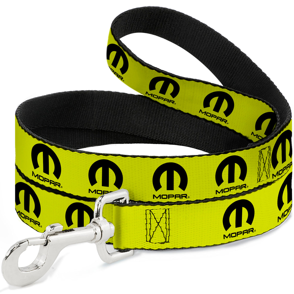 Dog Leash - MOPAR Logo Repeat Yelow/Black Dog Leashes Mopar