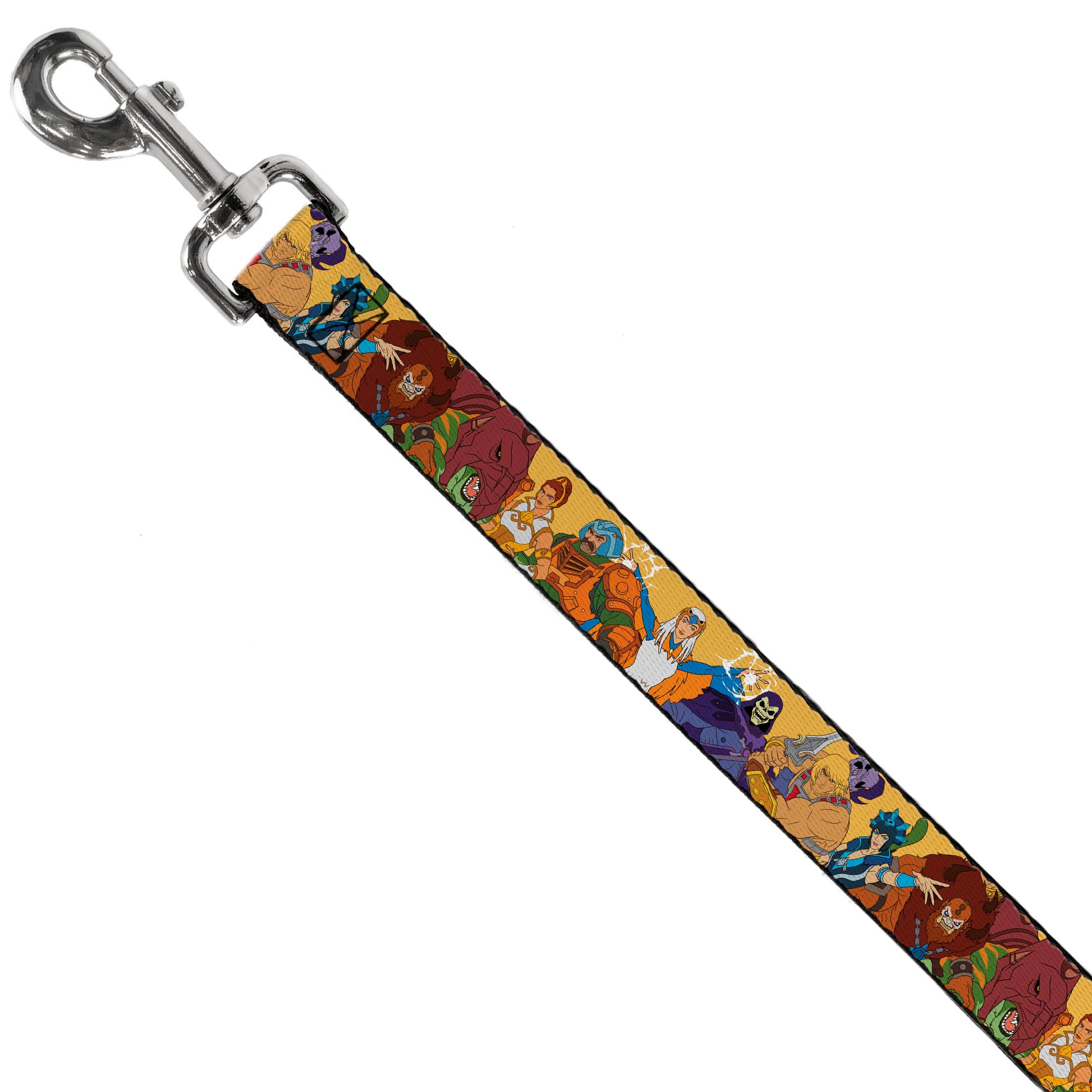Dog Leash - MOTU Revelation Eight Character Group Pose Yellow Dog Leashes Masters of the Universe
