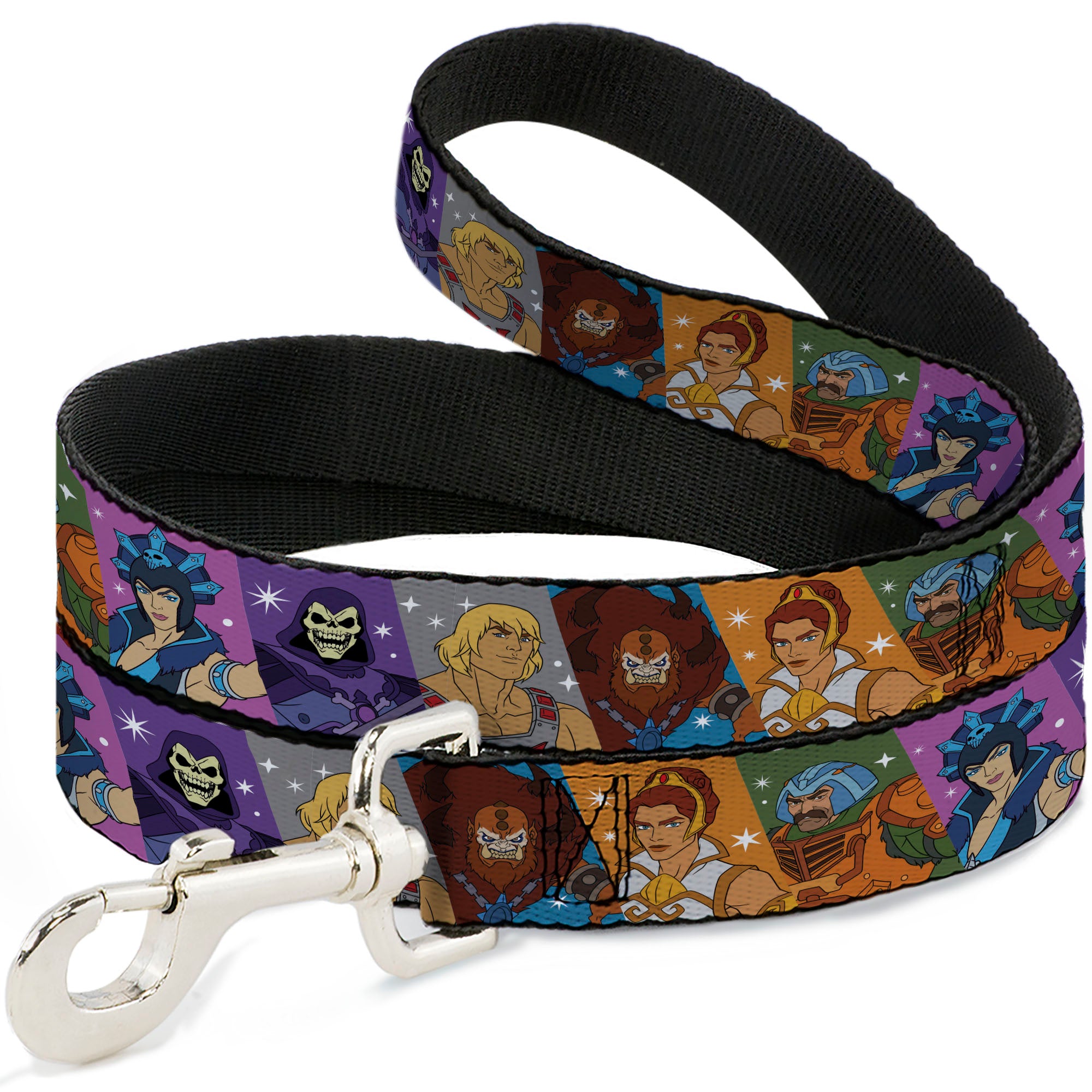Dog Leash - Masters of the Universe Character Block Stripe Poses Multi Color Dog Leashes Masters of the Universe