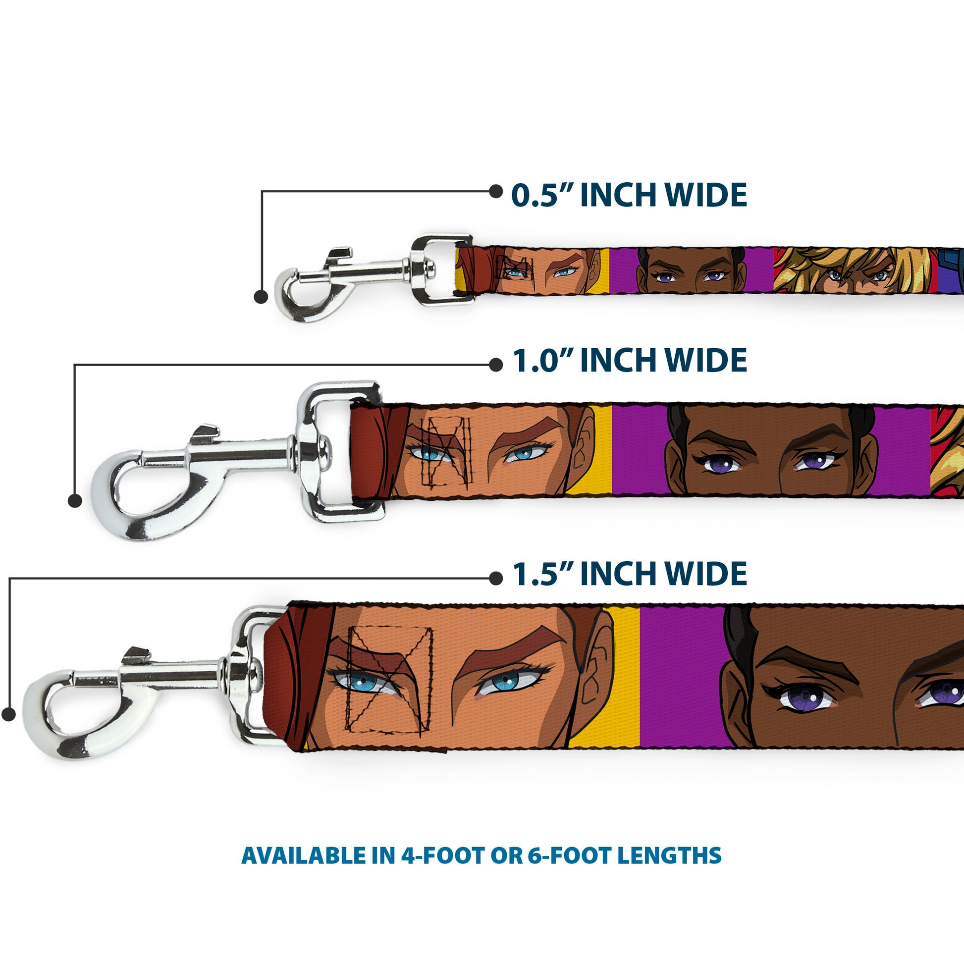 Dog Leash - Masters of the Universe Revelation Character Close-Up Blocks Dog Leashes Masters of the Universe