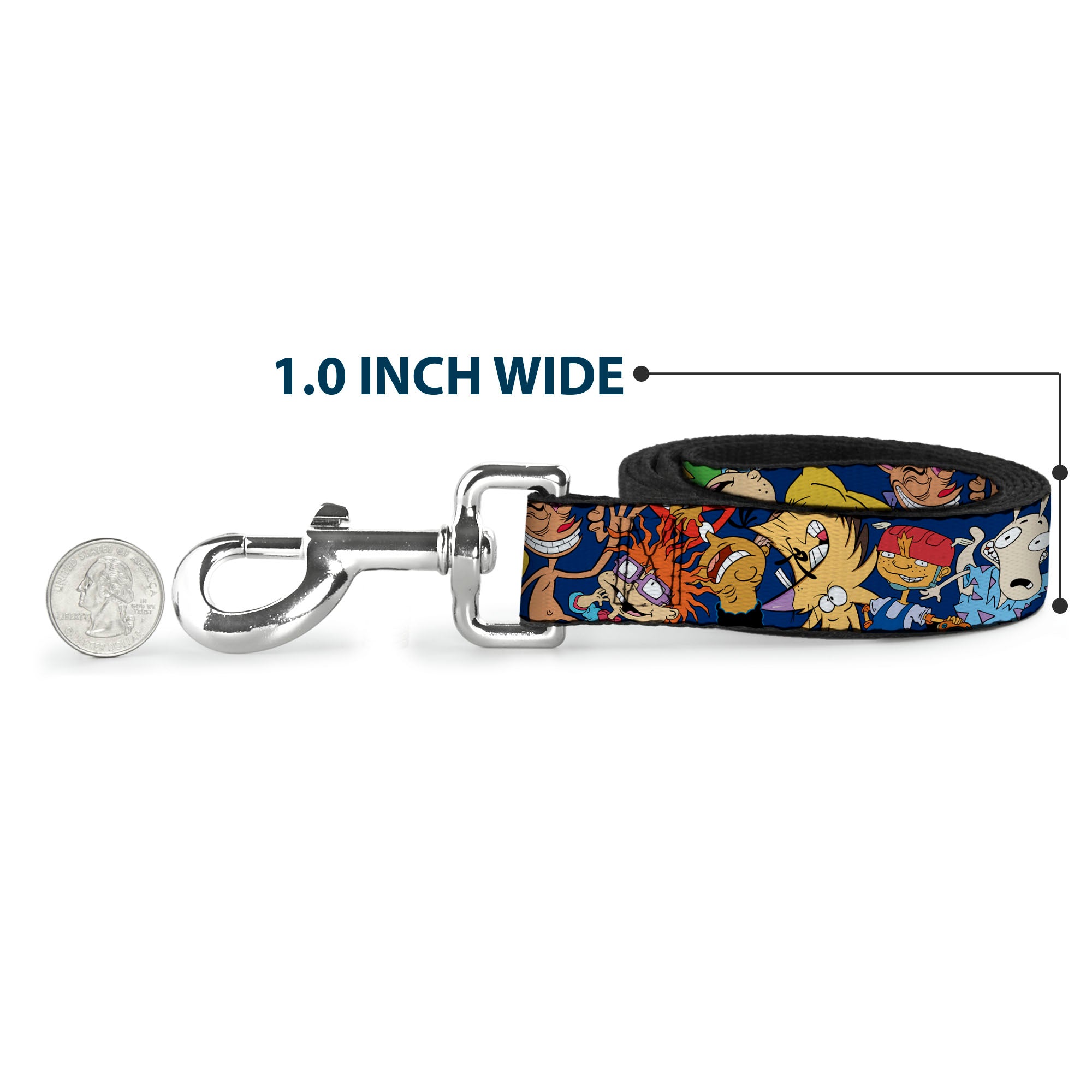 Dog Leash - Nick 90's Rewind 16-Character Poses Navy Blue Dog Leashes Nick 90s