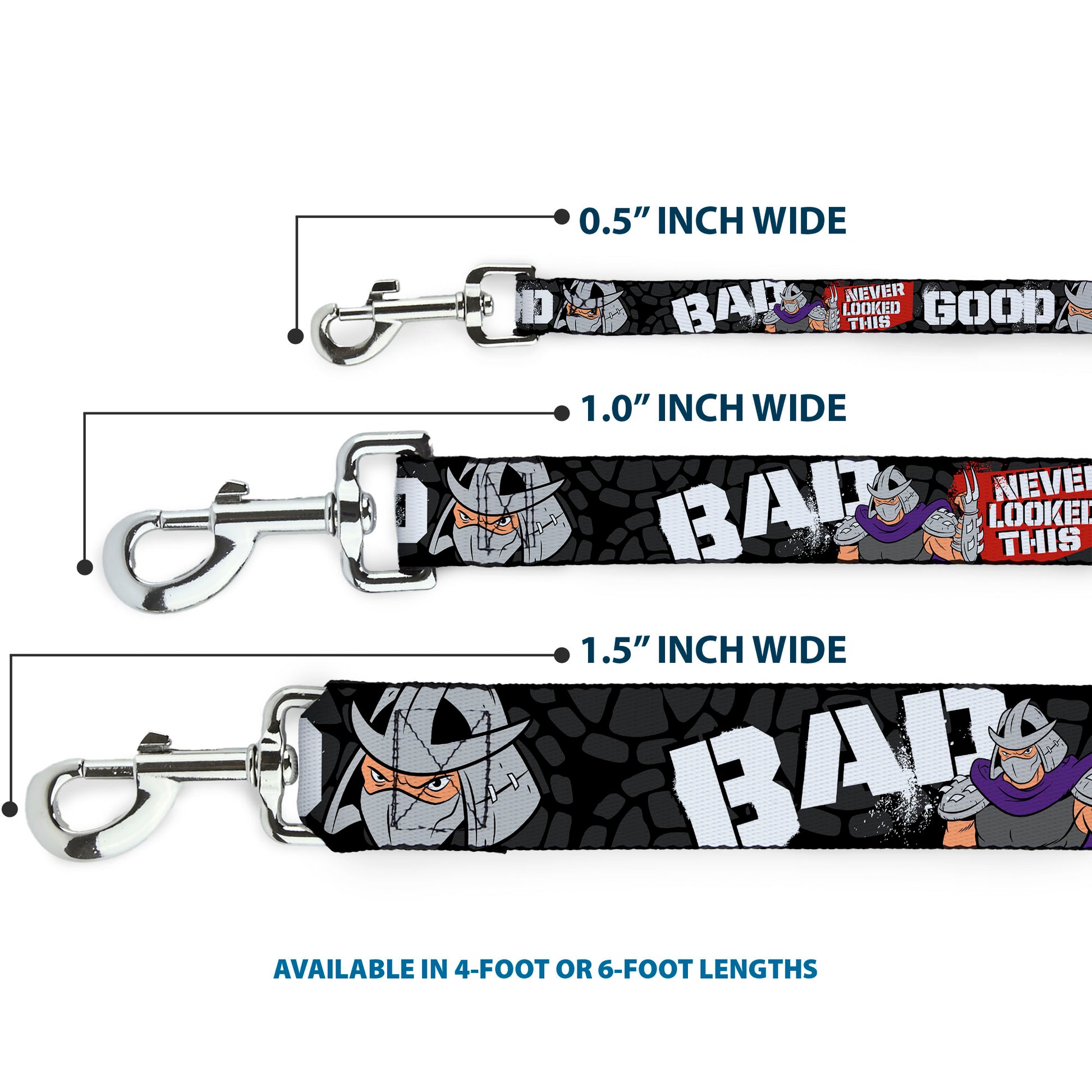 Dog Leash - Shredder Poses BAD NEVER LOOKED THIS GOOD Dog Leashes Teenage Mutant Ninja Turtles