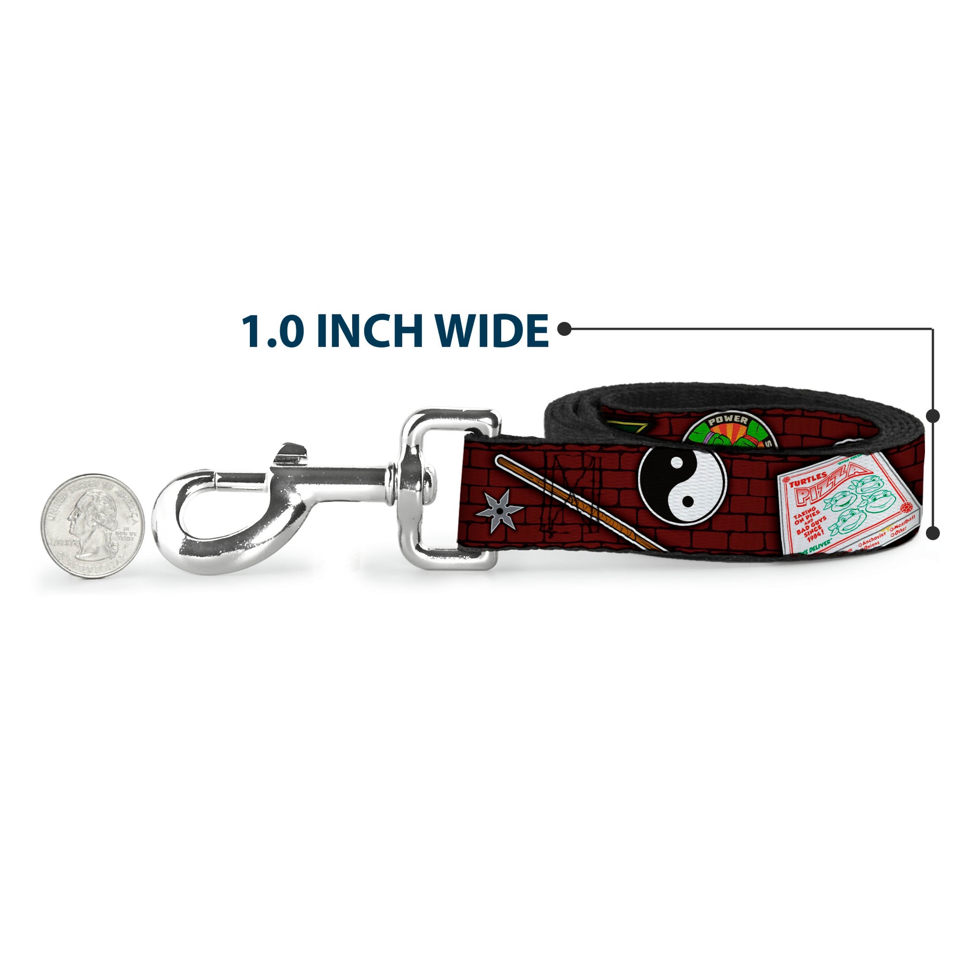 Dog Leash - Classic TMNT Gear/Elements Brick Wall Dog Leashes Teenage Mutant Ninja Turtles