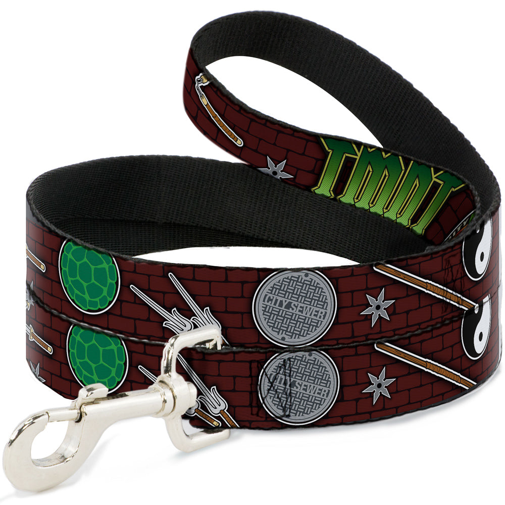 Dog Leash - Classic TMNT Gear/Elements Brick Wall Dog Leashes Teenage Mutant Ninja Turtles