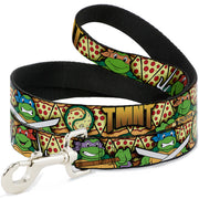 Dog Leash - Classic Teenage Mutant Ninja Turtles Turtle Poses/Pizza Slices Dog Leashes Teenage Mutant Ninja Turtles