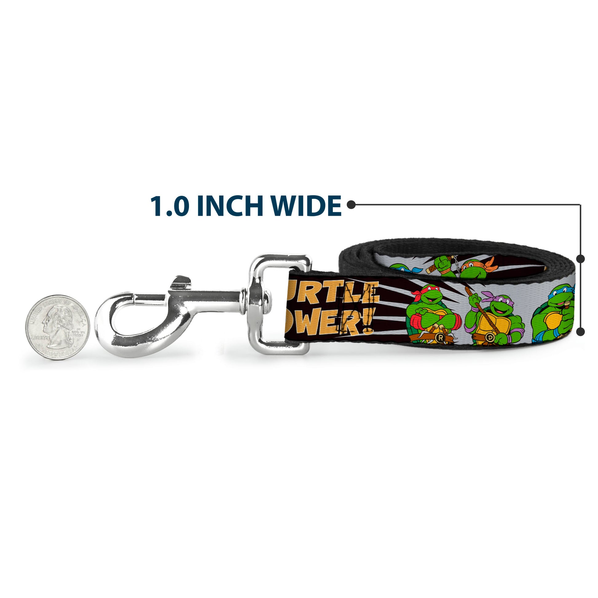 Dog Leash - Classic Teenage Mutant Ninja Turtles Group Pose/TURTLE POWER! Dog Leashes Teenage Mutant Ninja Turtles