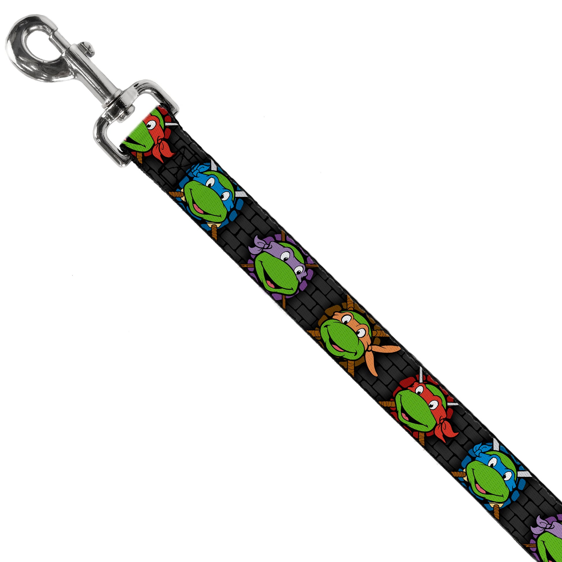 Dog Leash - Classic Teenage Mutant Ninja Turtles Expessions/Battle Gear Gray/Multi Color Dog Leashes Teenage Mutant Ninja Turtles