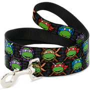 Dog Leash - Classic Teenage Mutant Ninja Turtles Expessions/Battle Gear Gray/Multi Color Dog Leashes Teenage Mutant Ninja Turtles