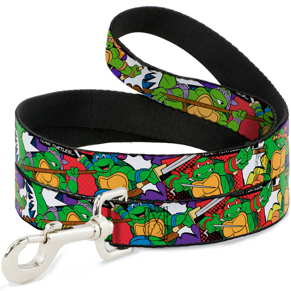 Dog Leash - Classic Teenage Mutant Ninja Turtles Action Poses/TEAM TURTLES Dog Leashes Teenage Mutant Ninja Turtles