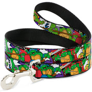 Dog Leash - Classic Teenage Mutant Ninja Turtles Action Poses/TEAM TURTLES Dog Leashes Teenage Mutant Ninja Turtles