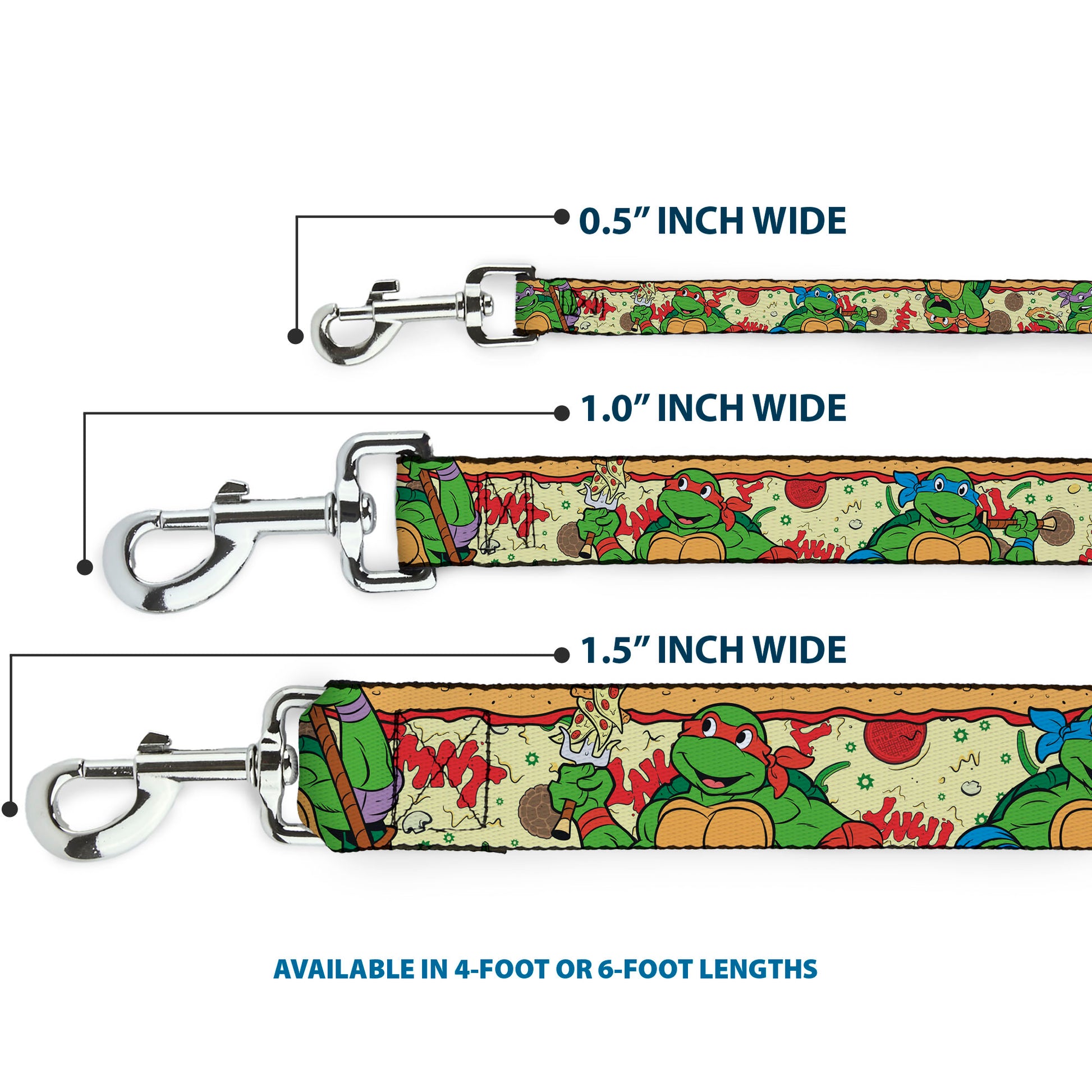 Dog Leash - Classic TMNT Turtle Pizza Dog Leashes Teenage Mutant Ninja Turtles