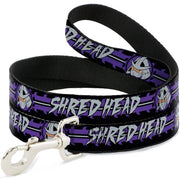 Dog Leash - Shredder Head SHRED HEAD/Stripe Black/Purple/Gray Dog Leashes Teenage Mutant Ninja Turtles