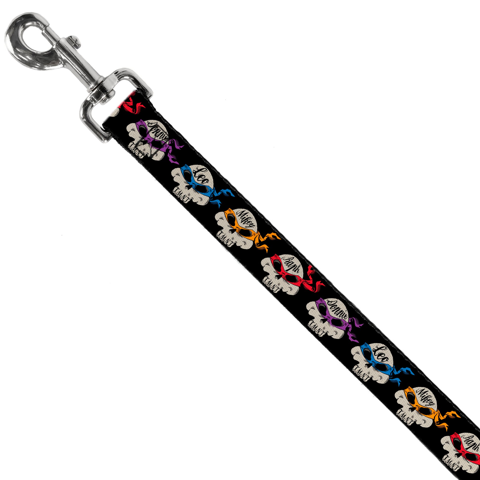 Dog Leash - TMNT 4-Turtle Road Rebel Skulls Black Dog Leashes Teenage Mutant Ninja Turtles