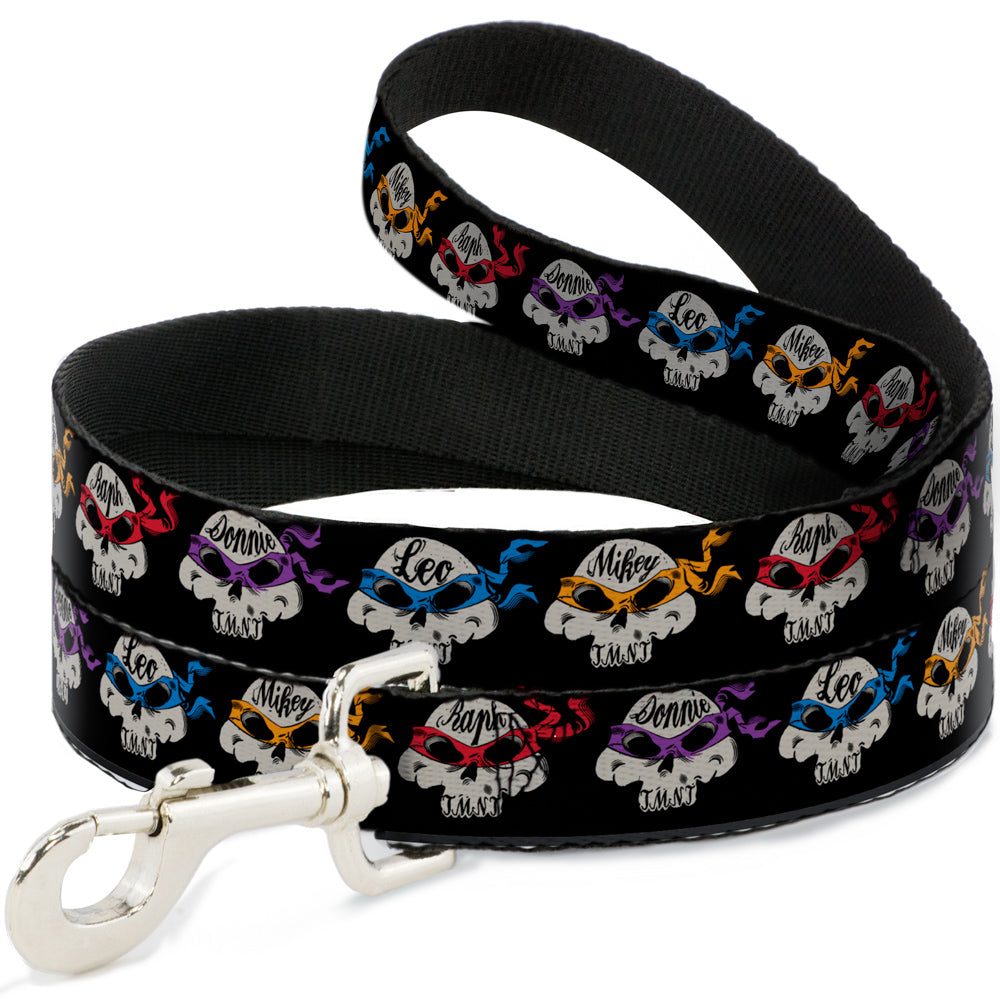 Dog Leash - TMNT 4-Turtle Road Rebel Skulls Black Dog Leashes Teenage Mutant Ninja Turtles
