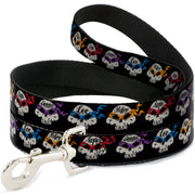 Dog Leash - TMNT 4-Turtle Road Rebel Skulls Black Dog Leashes Teenage Mutant Ninja Turtles