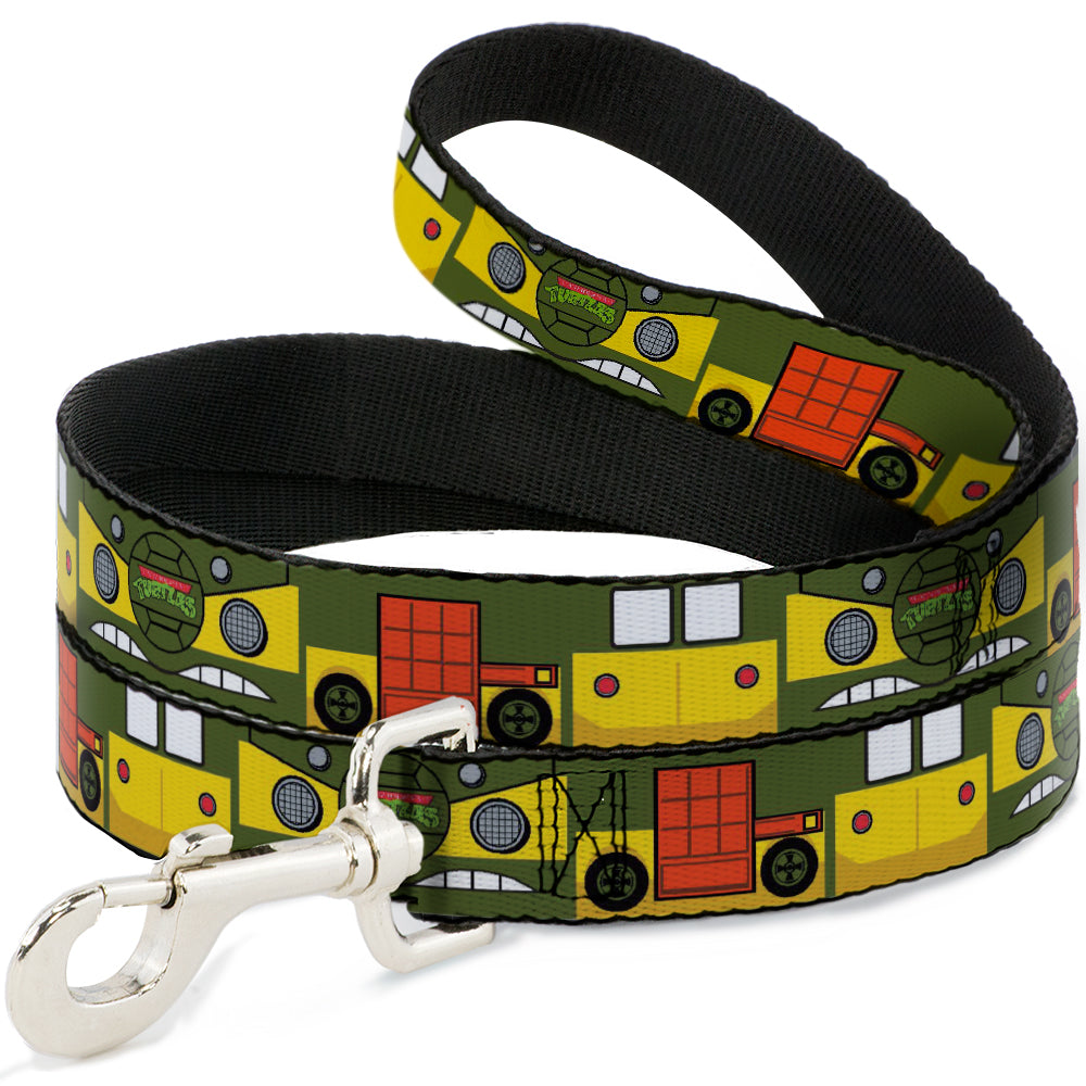 Dog Leash - Classic TMNT Ninja Turtles Party Van All Sides Green/Yellow/Orange Dog Leashes Teenage Mutant Ninja Turtles