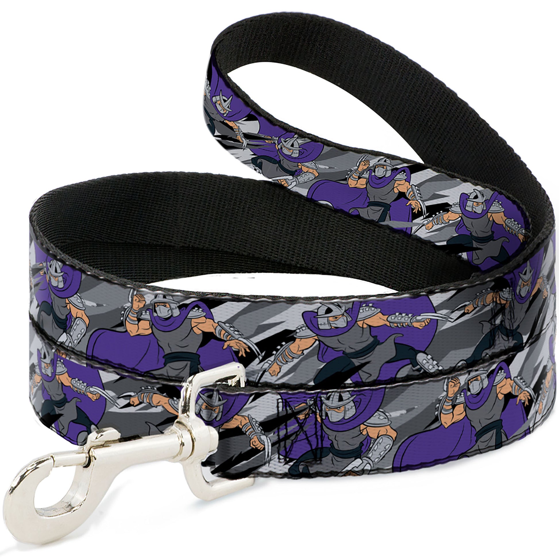 Dog Leash - Teenage Mutant Ninja Turtles Shredder Action Poses Grays/Purple Dog Leashes Teenage Mutant Ninja Turtles