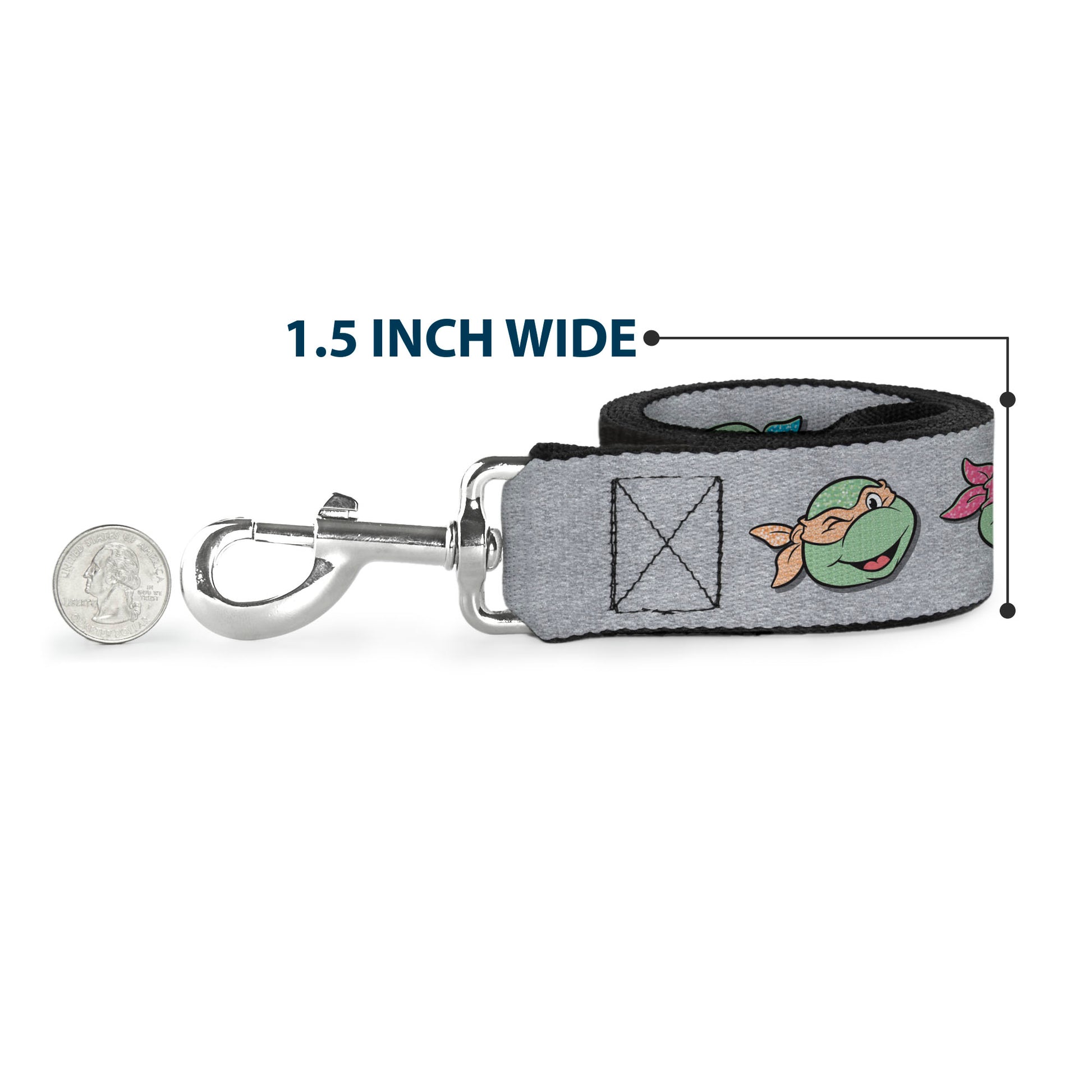 Dog Leash - Teenage Mutant Ninja Turtles Expressions Gray Dog Leashes Teenage Mutant Ninja Turtles