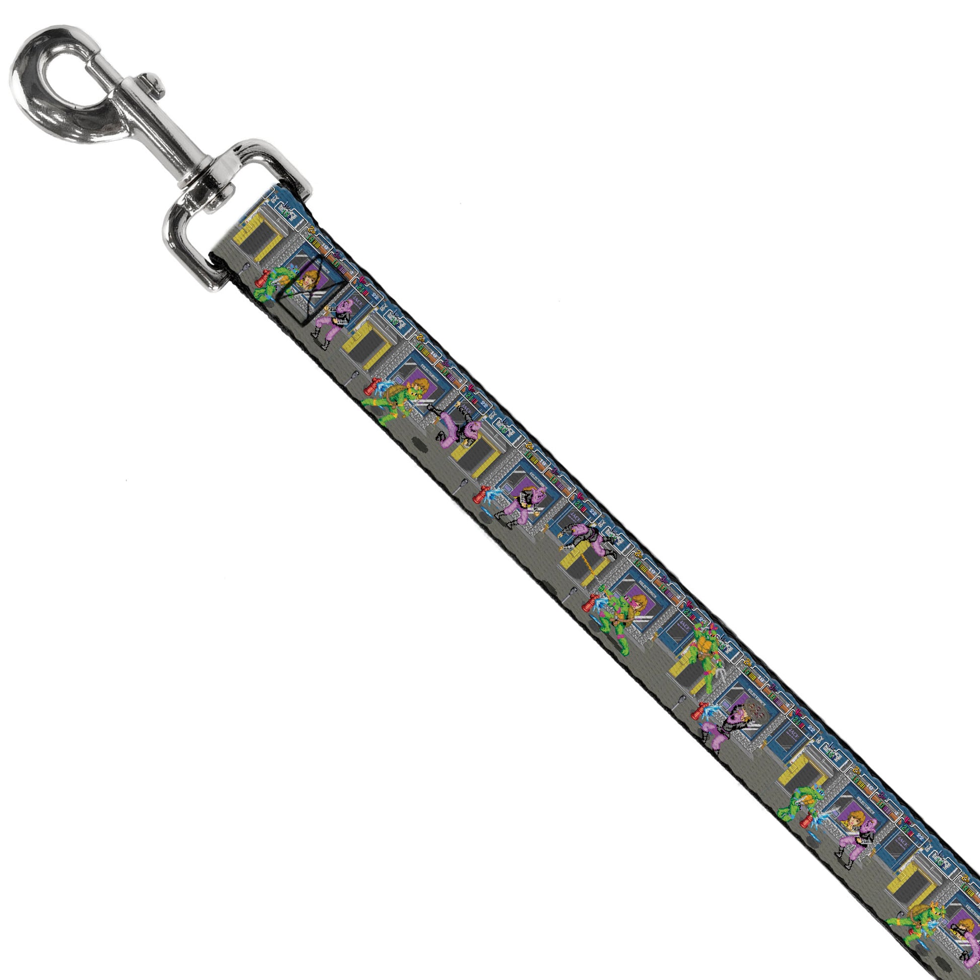 Dog Leash - Teenage Mutant Ninja Turtles Battle Purple Foot Soldier Ninja Video Game Scene Grays Dog Leashes Teenage Mutant Ninja Turtles